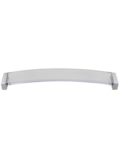 Positano Clear Arched Pull - 8 3/4 inch Center-to-Center in Polished Chrome/Clear.
